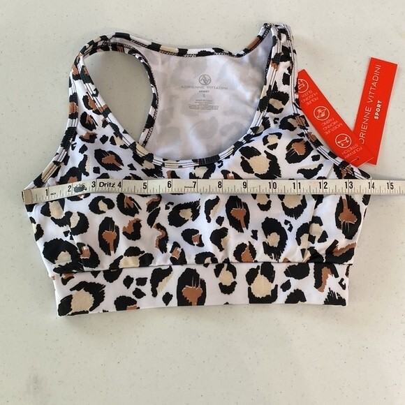 Adrienne Cittadini Animal Camo Print Padded Sport Bra Athletic Yoga Gym Workout - Picture 6 of 10